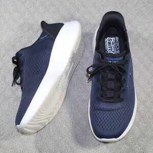 Skechers Hands Free Swift Fit Men's Size 10.5 Navy Blue Lace Up Athletic Shoes
